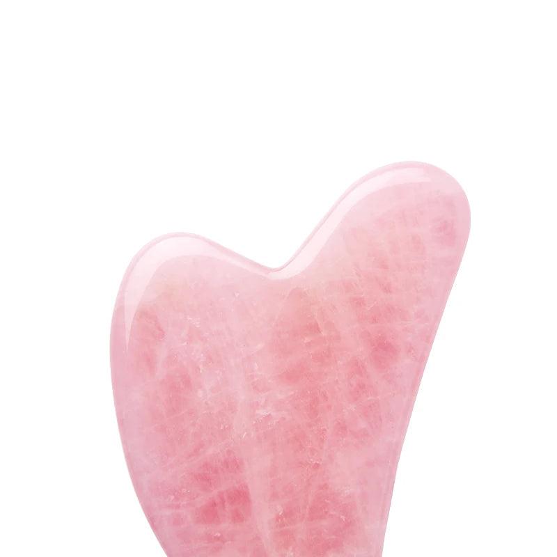 Rose Quartz Gua Sha Tool - Natural Jade Face Massager - Viva Bella