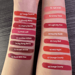 CHARMACY 16-Color Waterproof Matte Lipstick – Long-Lasting Velvet Finish - Viva Bella