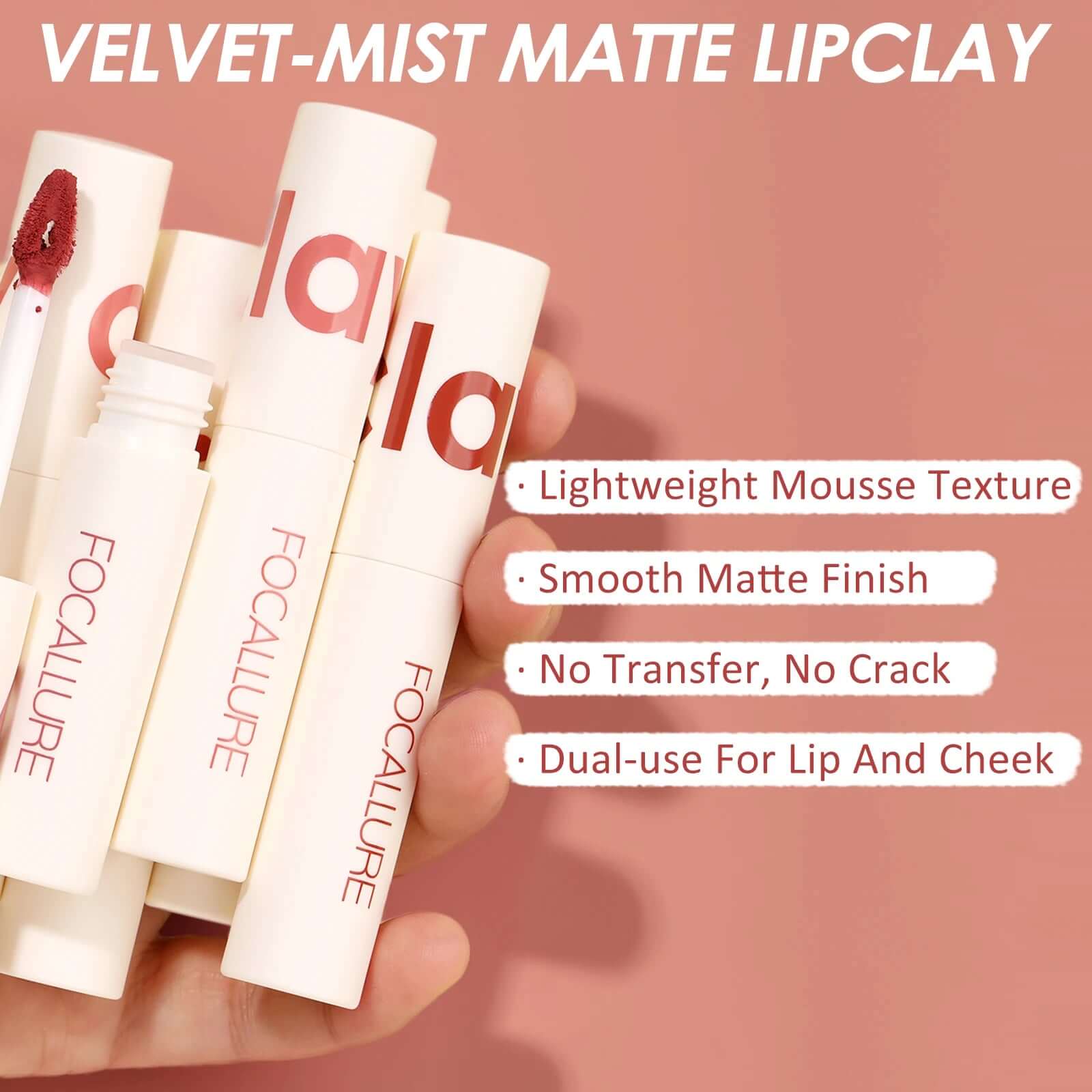 Velvet Matte Lip Gloss – Lightweight & Waterproof