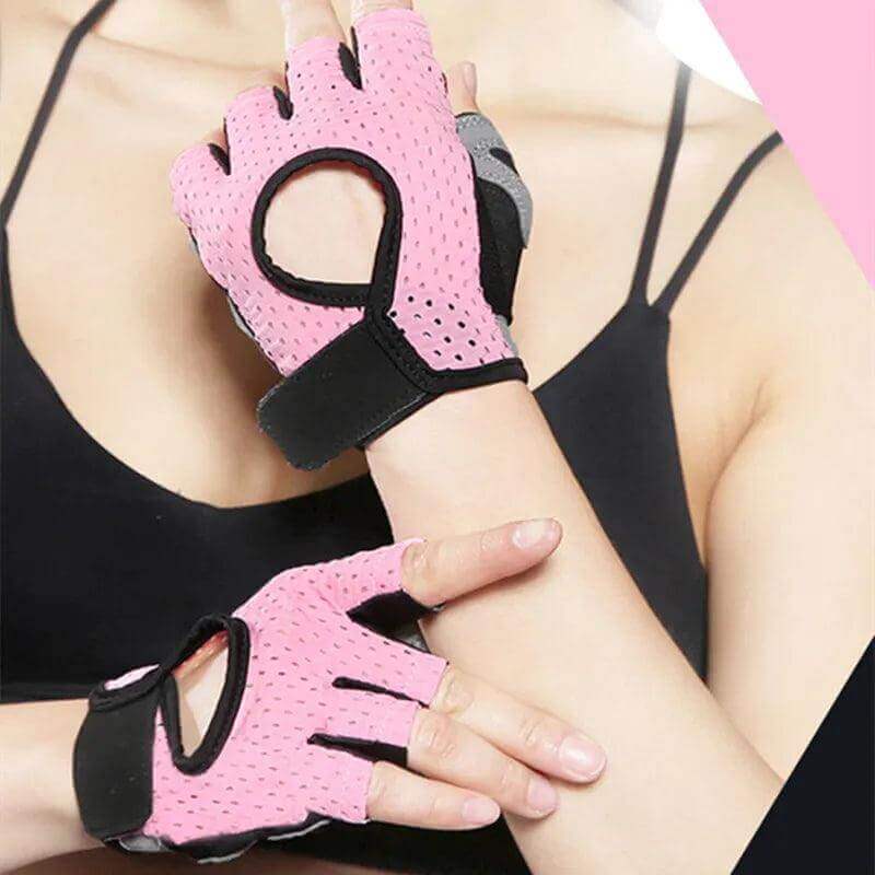 Weightlifting Gloves - Half Finger Non-Slip Gym Gloves - Viva Bella