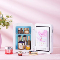 Mini Makeup Fridge – LED Mirror & Cosmetic Cooler (4L)