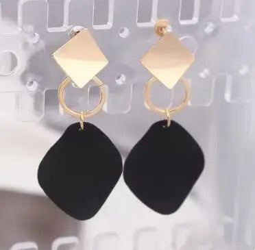 Rhombus Shape Dangle Earrings