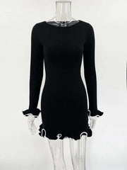 Knitted Mini Dress – Slim Fit Party Wear