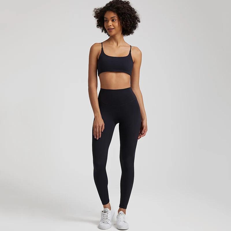 Buttery Soft Gym Set – Leggings & Backless Sports Bra Matching Outfit - Viva Bella