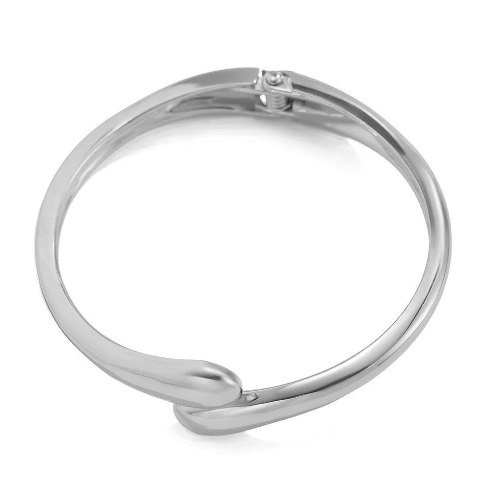 Wide Metal Bangle Ring