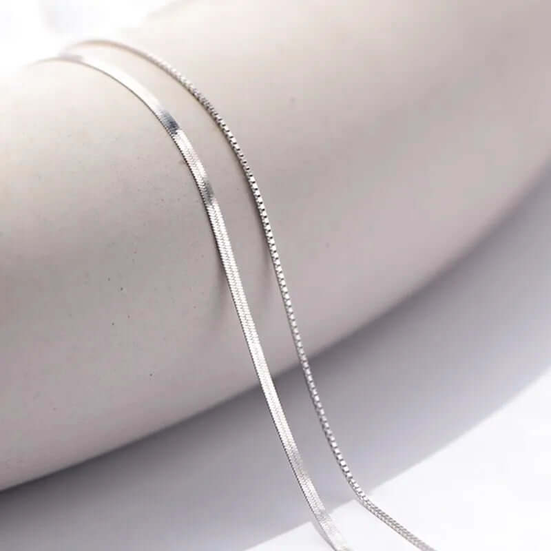 Double Layer Silver Snake Chain – Hip-Hop Clavicle Necklace