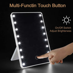 16-LED Touch Makeup Mirror – Adjustable Light & Portable Design - Viva Bella