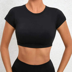 Breathable Crop Top - Backless Yoga Workout Shirt - Viva Bella