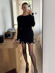 Knitted Mini Dress – Slim Fit Party Wear