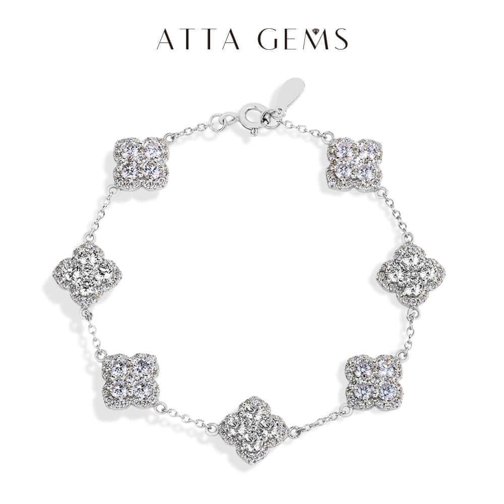 Moissanite Diamond Bracelet – Gold Plated Sterling Silver - Viva Bella