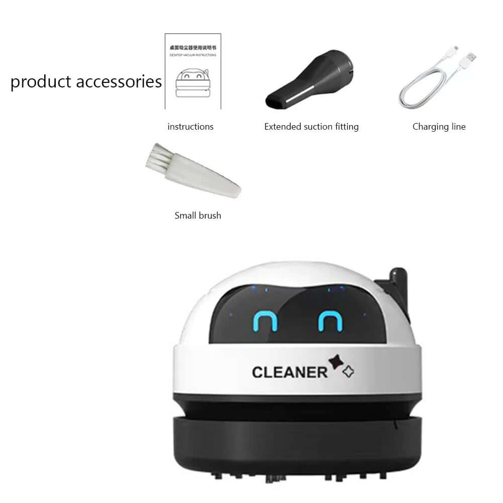 Mini Desk Vacuum Cleaner – USB Rechargeable Dust Remover