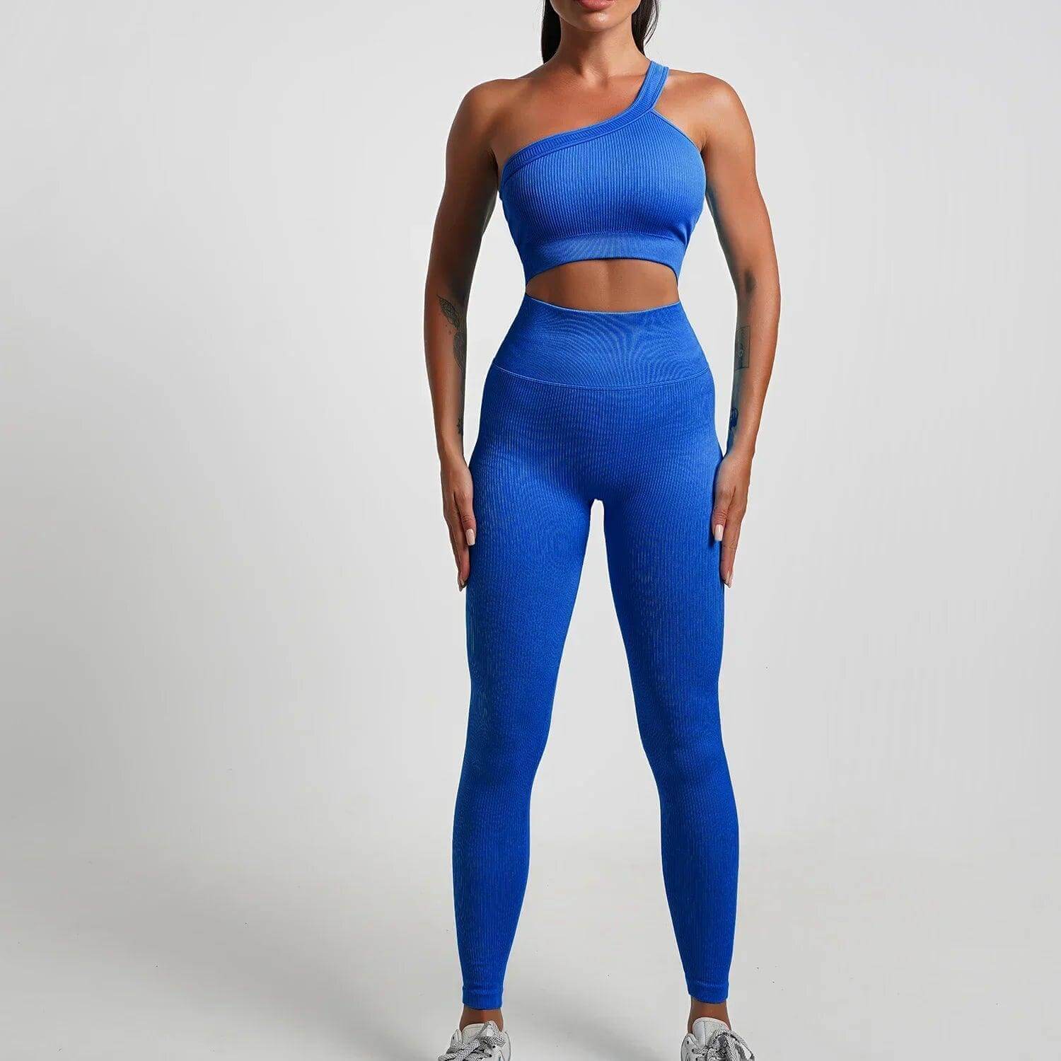 Seamless High-Waist Yoga Set – Workout Leggings & Crop Top for Women - Viva Bella