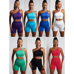 Seamless High-Waist Yoga Set – Workout Leggings & Crop Top for Women - Viva Bella