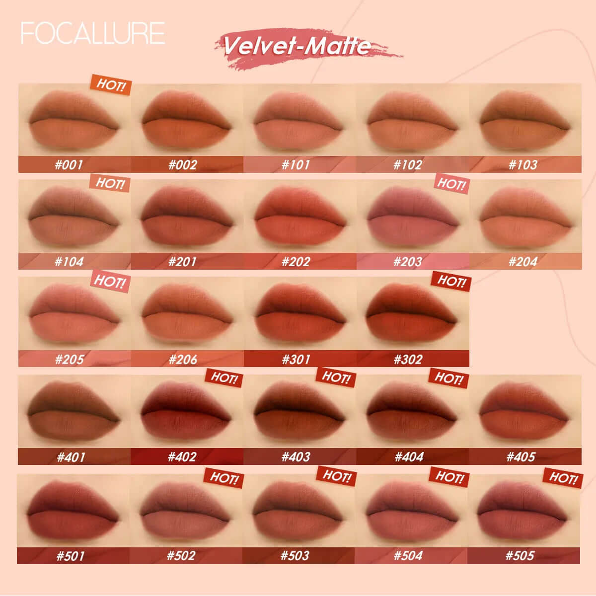 Matte Liquid Lipstick – 24 Colors, Long-Lasting Finish