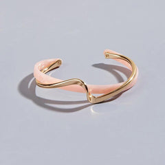 Shell Bracelet Cuff - Geometric Metal Bangles for Women - Viva Bella