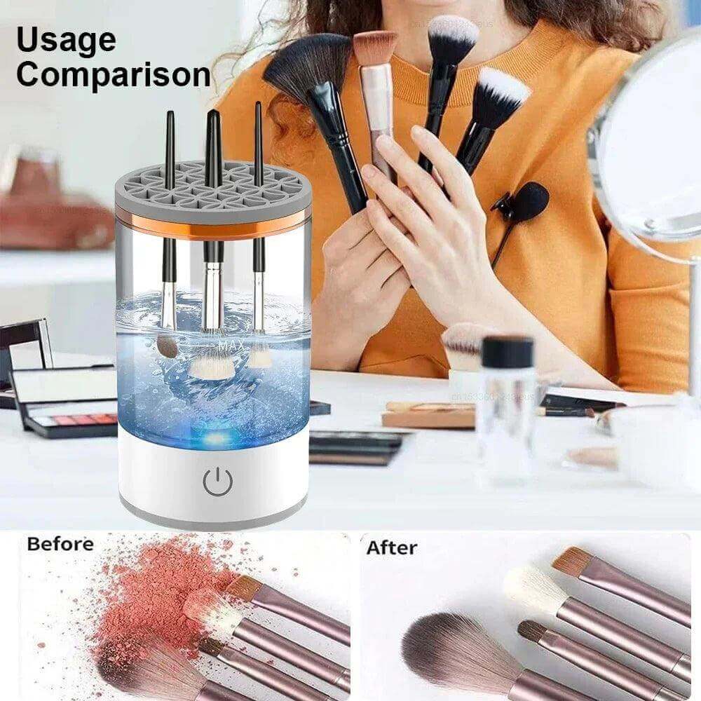 USB Electric Makeup Brush Cleaner – 3-in-1 Quick Dry Tool - Viva Bella