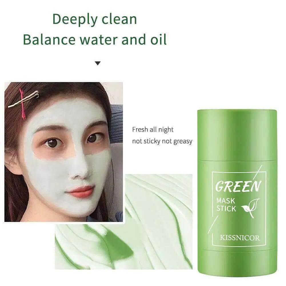 Green Tea Blackhead Remover Stick – Pore Cleansing Korean Mask, 40g - Viva Bella