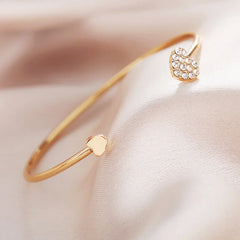 Minimalist Lucky 8 Gold Color Rhinestones Bracelet