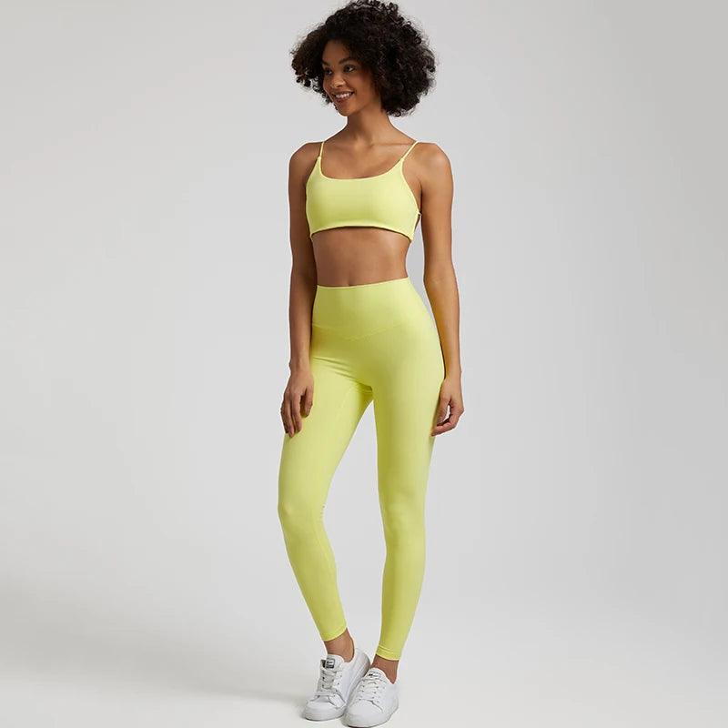 Buttery Soft Gym Set – Leggings & Backless Sports Bra Matching Outfit - Viva Bella