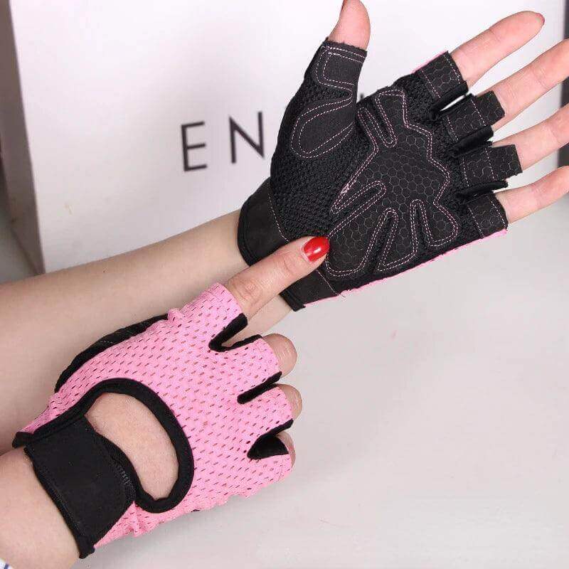 Weightlifting Gloves - Half Finger Non-Slip Gym Gloves - Viva Bella